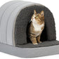 Orthopedic Dog Bed House - Dog House Indoor with Egg-Crate Foam - Tent Bed with Waterproof Lining & Nonskid Bottom, Ideal for Small Breeds & Fits 24-Inch Crate - 23"x16", Charcoal
