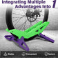 Adjustable Bike Parking Stand Fits 16-29 Inch Bicycles, Compatible with 23c-3.0 Tire Width – Heavy-Duty Plastic, Easy Installation, Stylish Two-Tone Design (Green&Purple)