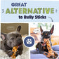 Pawstruck Natural 5-7” Beef Collagen Braids for Dogs – Long-Lasting Rawhide & Bully Stick Alternative, with Chondroitin & Glucosamine – 5 Pack