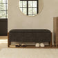 Storage Ottoman Bench, End of Bed Bench for Bedroom, 47" Boucle Upholstered Entryway Shoe Seat Benchs, Holds up to 660 lb Storage Ottoman, Padded Blanket Chest Stool Foot Rest for Living Room Grey