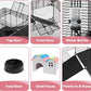 3-Tier Glass Hamster Tank, Large Hamster Cage Habitat with 11inch Big Running Wheel for Rat, Mouse, Gerbil, Syrian Hamster, 370 SQ INCHES