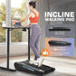 FUNMILY Smallest Walking Pad with 5% Incline, 2 in 1 Under Desk Treadmill for Home Office, 2.5 HP Mini Compact Walking Treadmill, Installation-Free/300lbs Weight Capacity/Unique Lighting Design