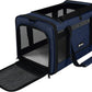 Cat Carrier 18x11x11 United Airline Approved, Top Loader Heavy Duty Softshell Pet Flying Bag 18lbs, Small Dog Chihuahua Crate 5-10 Pounds, Kitty Transport Kennel, Miniature Poodle Case Navy