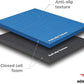 Norsk Reversible Gym Exercise Mats 3/4" Thick EVA Interlocking Foam Tiles, Perfect Gym Flooring for Home Gym,12 Tiles & 24 Trim Pieces, 48 Sq. Ft. Reversible, Dazzling Blue/Black