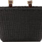 Retrospec Bicycles Cane Woven Rectangular Toto Basket with Authentic Leather Straps and Brass Buckles
