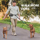 Hands Free Dog Leash with Pouch, Double Leash for Two Dogs, Retractable Bungee with Double Padded Handles, Waist Leash for Dog Walking, Running Leash for Dogs, Dog Walking Accessories