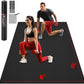 Extra Large Exercise Mat, 10'x6'/9'x6'/8'x6'/7'x5'/6'x4' (8mm/10mm) Thick Workout Mat for Home Gym Flooring, Garage, Shoe-Friendly, High-Density, MMA, HIIT, Weight Lifting, Cardio&Strength
