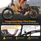 Folding Electric Bike for Adults with Peak 1000W Motor, 48V 20AH Battery up to 30MPH 80 Miles, 20" Fat Tire All Terrain Ebike, Front Suspension 7-Speed Commuter E Bike, Step-Thru, UL Certified