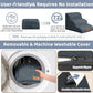 Dog Ramp and Stair for Bed 16" H-20 H,3-Step Cat Stair for Sofa and Chair,4-Step Dog Ramp for High Bed and Window,Durable Nonslip Fabric Cover for Indoor (Dark Grey-16 H, Pet Friendly, 3)