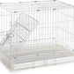 Large Portable Durable Metal Travel or Veterinary Easy Collapsable Parrot Bird Carrier Beaks Proof Carrier Cage Easy Clean Pull Out Tray Stainless Steel Feeder Bowls Natural Wooden Perch