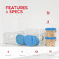 Tafura 4 Oz. Small Containers with Lids [12 Pack] Snack Containers with Twist Top Lids | Condiment Containers for Puree, Snacks, and More | Reusable Small Plastic Food Storage Containers, BPA Free