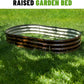 SnugNiture 6x3x1ft Raised Garden Bed Kit, Outdoor Oval Metal Garden Planter, Ground Planter Box for Gardening Vegetables Flowers, Brown