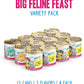 Weruva BFF Minced Natural Wet Cat Food, Big Feline Feast Variety Pack, 10oz Can, Pack of 12