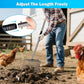 10inch Large Metal Chicken Poop Scooper,32 to 67" Adjustable Long Chicken Coop Litter Scoop,Heavy Duty Sifting Shovel for Chicken Coop & Pet Waste Cleaning