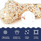 Tempcore Pet Cat Tunnel Tube Cat Toys 3 Way Collapsible, Cat Tunnels for Indoor Cats，Kitty Tunnel Bored Pet Toys Peek Hole Toy Ball Puppy, Kitty, Kitten, Rabbit Beige Deer