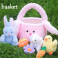 7 Piece Plush Stuffed Animals Playset Toys with Rabbit, Chick, Lamb, Carrot, Egg, Flower, Furry Bag, Soft Basket Set Toys for Girls Kids Ages 3+, Birthday Christmas Valentines Easter Party Favors
