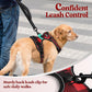 rabbitgoo Dog Harness No Pull with 2 Leash Clips, Adjustable Soft Padded, Reflective Oxford No Choke Pet Vest with Easy Control Handle for Medium Sized Dogs, Red Plaid, M