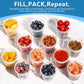 XSEINO 24 Pack 4oz Salad Dressing Container to Go,Small Transparent Containers with Leakproof & Screw Lids, Microwave & Dishwasher Safe, Reusable and Stackable