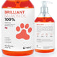 Brilliant Omega 3 Salmon Oil for Dogs & Cats - Norwegian Fish Oil Supplement with EPA & DHA Fatty Acids for Shedding, Allergy, Itching, Dry Skin & Joint Health - Skin and Coat Fish Oil Liquid, 40 Oz