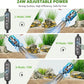 Electric Aquarium Vacuum Gravel Cleaner: 24W Fish Tank Vacuum Gravel Cleaner with Strong Suction for Automatic Water Change Algae Remover Sand Wash Water Shower and Water Circulation, Timed Off