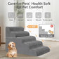 𝟱 𝗦𝘁𝗲𝗽𝘀 Dog Stairs for High Beds, 21.3" Tall Pet Steps for Small to Large Dogs & Cats, Waterproof with Removable Cover & PE Support Board for Bed, Couch, or Car