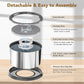 UPSKY 4.5L Dog Water Bowl,Large Capacity No Spill Dog Water Bowl,Stainless Steel Spill Proof Slow Water Feeder,No Splash Water Bowl with Anti-Slip Mat for Messy Drinkers Grey
