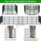 Dog Playpen Outdoor 16 Panels Heavy Duty Dog Fence 32" Height with Thick Pipe Anti-Rust with Doors Portable for RV Camping Yard, Total 36FT, 103 Sq.ft, Snowy Black