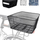 Rear Bike Basket, Tool-Free Install, Dog/Pet Carrier, Ebike Electric Bicycle Back Cargo Basket, Fits Most Rear Racks, with Waterproof Cover, Cargo Net
