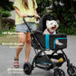 Dog Stroller, Cat Strollers, 5-in-1 Pet Stroller with Detachable Waterproof Carrier for Small/Medium Dogs Cats up to 55lbs, All-in-One Fold Without Detaching Carrier for Dogs Cats 10 lbs to 55 lbs