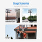 Portable Basketball Hoop Outdoor, 4.8-10FT Height Adjustable Basketball Hoop Goal System with 44-48 Inch Impact Backboard and Portable Wheels for Adults