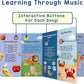 LEARNING BUGS Fun Favorite Nursery Rhymes – Sing Along with 28 Nursery Rhymes, Musical Books for Toddlers, 28-Button Music Book, Musical Toys for Toddlers 1-3