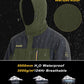 MAGCOMSEN Men's Hooded Windproof Water Resistant Rain Jacket Windbreaker 5 Pockets for Hiking,Fishing,Travel