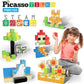 PicassoTiles 103 Pieces 1" Magnetic Toy Building Block Cubes Building Block, 3D Cube Construction Cubes Magnet Sensory Toys Gifts Educational with Free Idea Book for Kid, Boy, Girl & Toddler PMC103