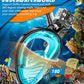 QingSong Full Face Snorkel Mask for Adults, Snorkeling Gear with Camera Mount, 180 Degree Panoramic View Snorkel Set Anti-Fog Anti-Leak