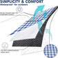 HX&OD Outdoor Picnic Blanket, Extra Large, 80''x60'' Waterproof Foldable Blankets Gingham Picnic Mat for Beach, Camping Grass Lawn Park Accessories Cute Couple Ideas Wedding (Blue, 80”x60”)