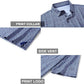 Men's Golf Polo Shirts Short Sleeve Striped Performance Moisture Wicking Dry Fit Golf Shirts for Men