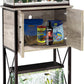5-10 Gallon Fish Tank Stand, Metal Double Aquarium Stand with Cabinet for Fish Tank Accessories Storage, Heavy Duty 20.5" L* 11.02" W Tabletop, 500LBS Capacity Grey PG06YGZ