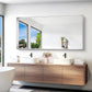 Silver Bathroom Mirror, 72x36 Inch Rectangular Framed Mirror, Large Wall Mounted Bathroom Vanity Mirror Over Sink for Bedroom,Restroom, Living Room, Hangs Vertically or Horizontally