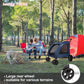 Large Dog Travel Stroller with 4 Heavy Duty Wheels Pet Stroller with Adjustable Handle - Double Doggie Capacity Jogger Wagon with Back Front Door for Small Medium Large Dogs (Navy)