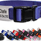 GoTags Personalized Dog Collar with Nameplate, Adjustable Dog Collar with Custom Engraved Slide On Pet ID Tag in Stainless Steel, Silent, No Noise Dog Tag (Lavender, X-Small)