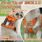 rabbitgoo Tactical Dog Harness for Small Dogs, No Pull Military Service Vest with Handle & Molle, Easy Control for Training Walking, Adjustable Reflective Straps, Orange, S