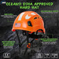 AOLAMEGS Construction Safety Hard Hat - ANSI Z89.1 Type Ι OSHA Approved Safety Helmets with Chin Straps Lightweight Reflective Vented ABS Hard Hats For Men Women Industrial Workwear 6-point Suspension