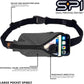 SPIbelt Running Belt for Women Men, Phone Holder for Running, Running Fanny Pack, Holder for Phone, Running Waist Pack, Adjustable Waist, [Fits All Phones]. Black with Turquoise Zipper
