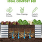 4x2x2FT Galvanized Raised Garden Bed,Planter Raised Beds-Metal Garden Box,Large Plant for Outdoor Planting, Vegetables Bed，Flower,herb-Sliver