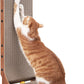 FUKUMARU Cat Scratcher, 26.8 Inch Cat Scratch Pad for Indoor Cats, L Shaped Cardboard Vertical Cats Scratching Board with Ball Toy, Walnut Color, 1 Pack