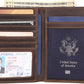 Polare Luxury RFID Blocking Leather Passport Holder Travel Wallet For Men and Women (Dark Brown(Snap Version))