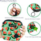 Dog Treat Pouch for Pet Walking and Training with Clicker Poop Bags Small Fanny Zipper Pack Holder for Puppy Snack Dispenser Kit for Leash and Outdoor Use (Watermelon)