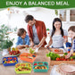 4 Pack Bento Box Lunch Box Container for Adult Kid, 4 Compartment Meal Prep Containers with Lids, Reusable Snack Box Container for Work Travel Picnic, Microwave & Dishwasher Safe