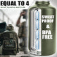 Iron Infidel Battle Bottle - Half Gallon Insulated Water Bottle with Paracord Handle, Large 64 oz Stainless Steel Water Jug with Rugged, Removable Sleeve for Keys, Wallet, & Phone (Live Free 2 Liter)