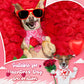 Weewooday 50 Pcs Dog Bandanas Bulk for Dogs Soft Bibs Adjustable Triangle pet Bandana for Small Medium Large Costume(Heart Pattern,25.6 x 17.7 x 17.7 Inch)